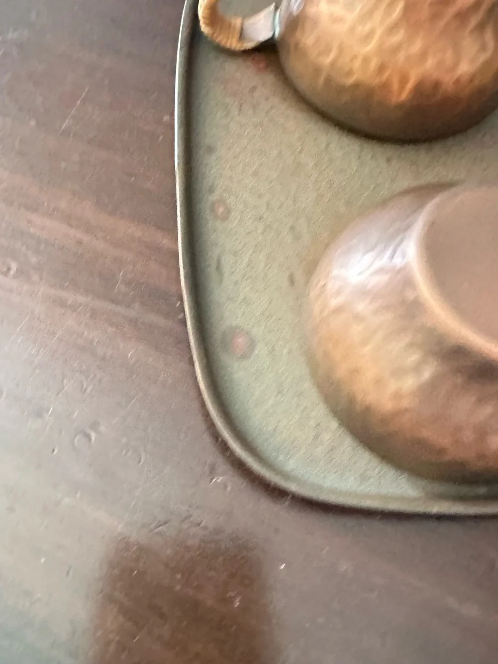 Vintage Copper Creamer & Sugar Bowl Set